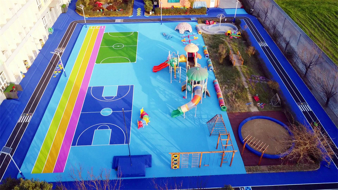  幼儿园场地设计，凯发k8幼儿园专用地弹坪