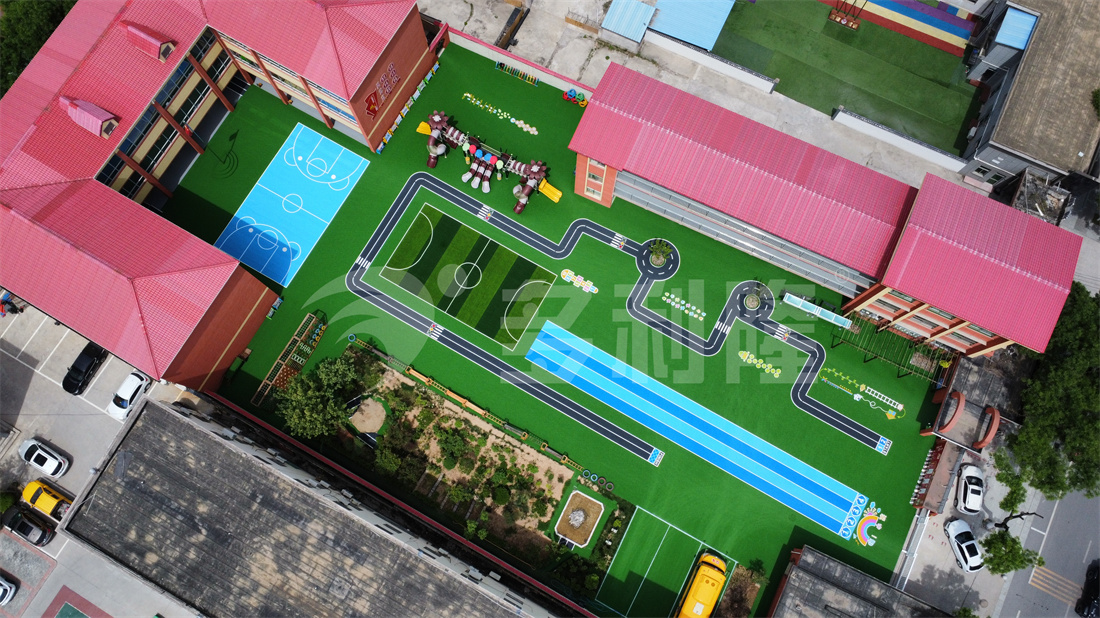 幼儿园户外场地设计,幼儿园地弹坪